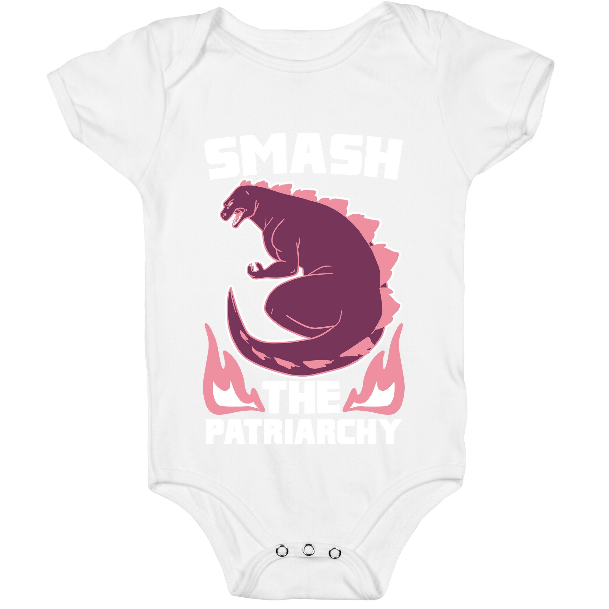 Smash the Patriarchy - Godzilla Baby One Piece